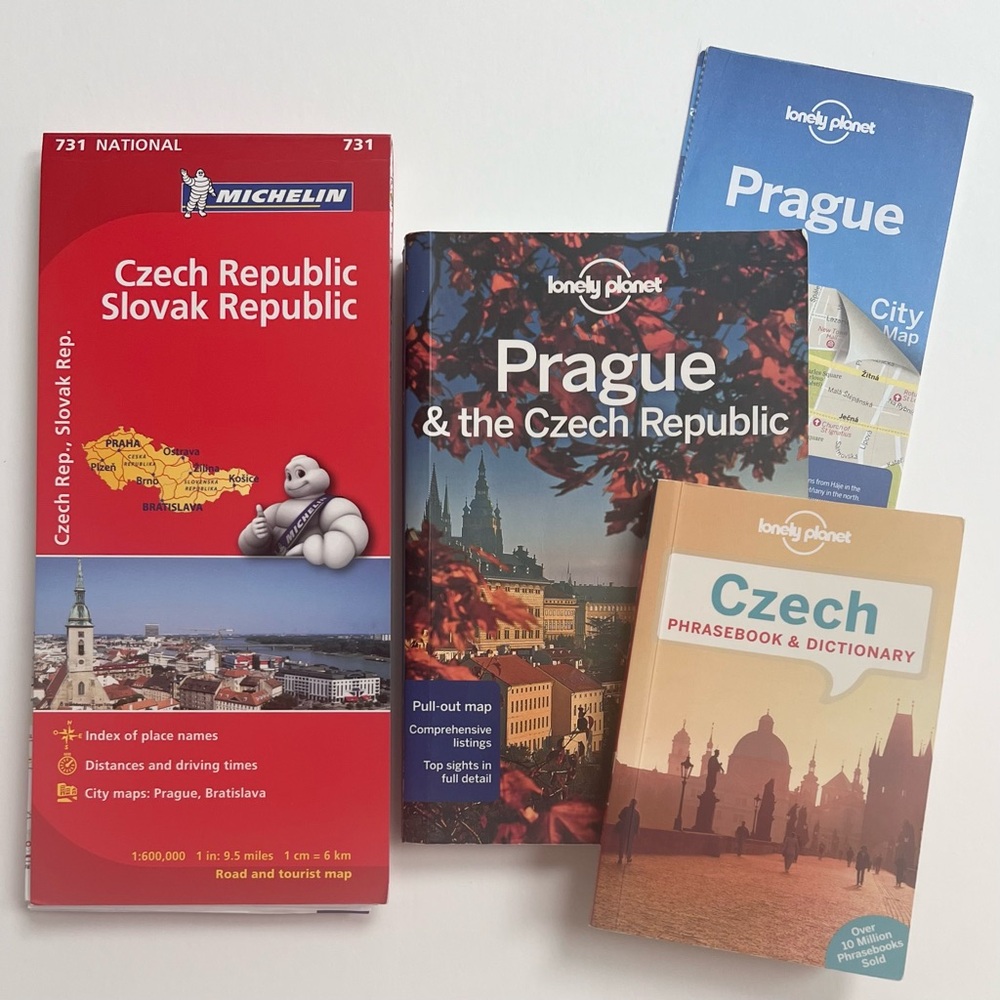 Prague & Czech Rep Guide, Phrasebook/Dictionary, Michelin Map Czech & Slovak